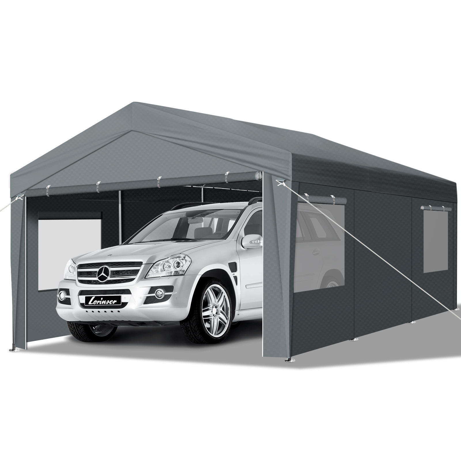 10X20FT Carport Car Port Canopy Grey