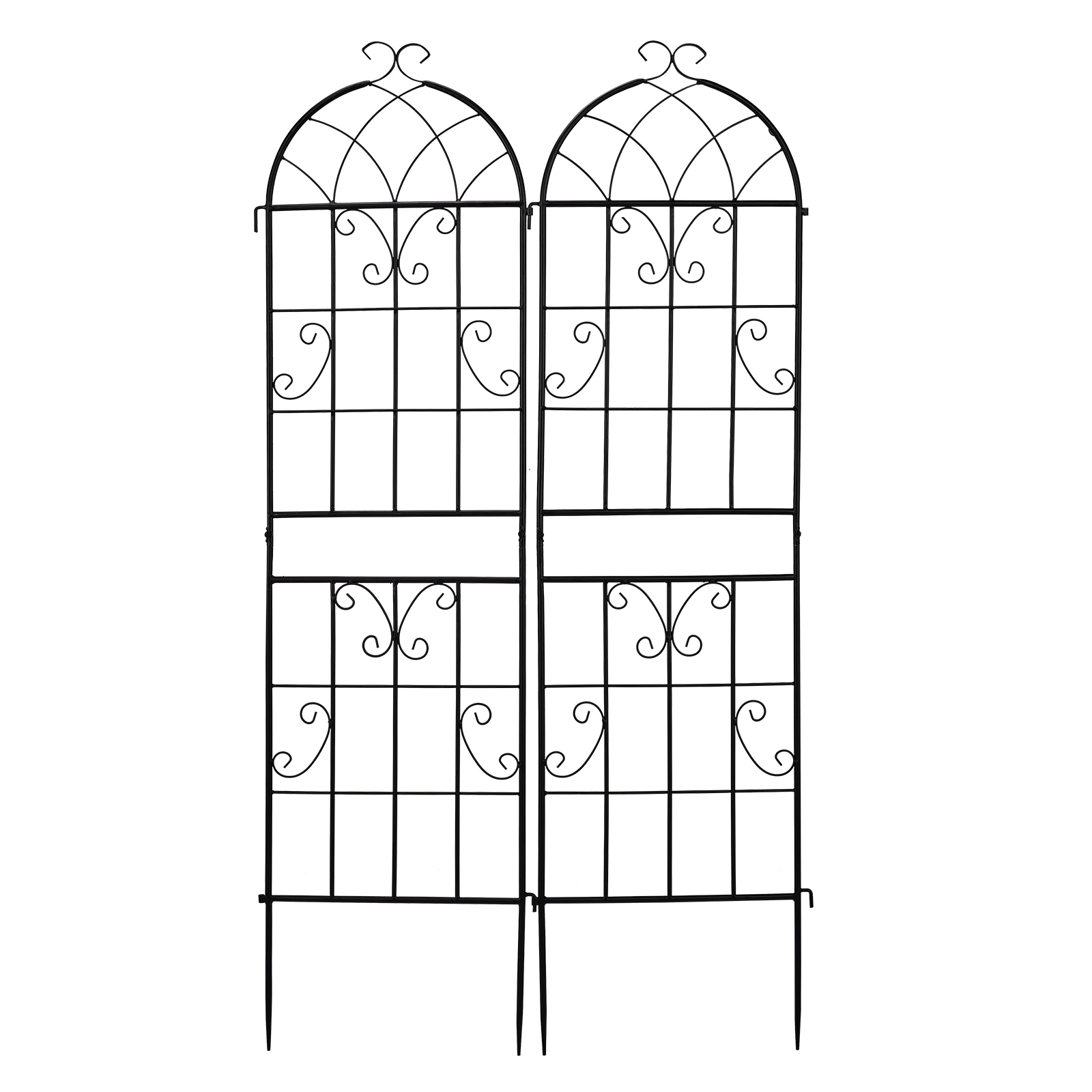 2 Pack 16" x 61" Rustproof Iron Garden Trellis