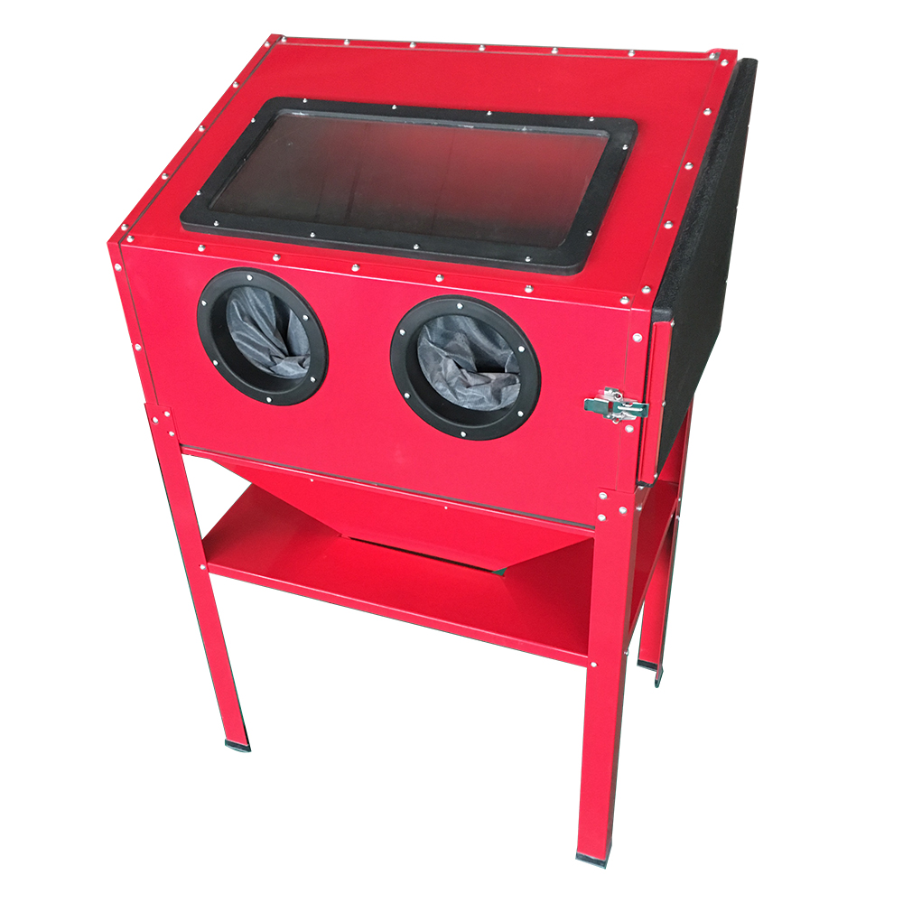 60 Gallon Bench Top Air Sandblasting Cabinet Sandblaster Blast Large Cabinet Red